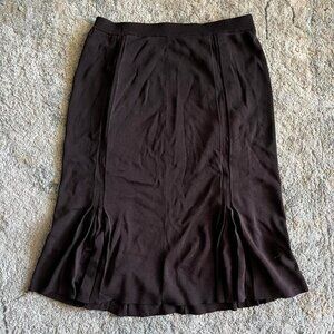 grace dane lewis brown petite midi skirt/mini dress with pleats